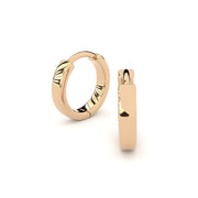 plain golden hoop earrings by Formes 12 mm