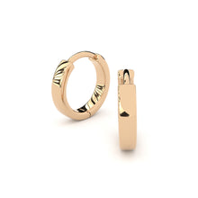 plain golden hoop earrings by Formes 12 mm