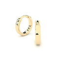 plain golden hoop earrings by Formes 12 mm