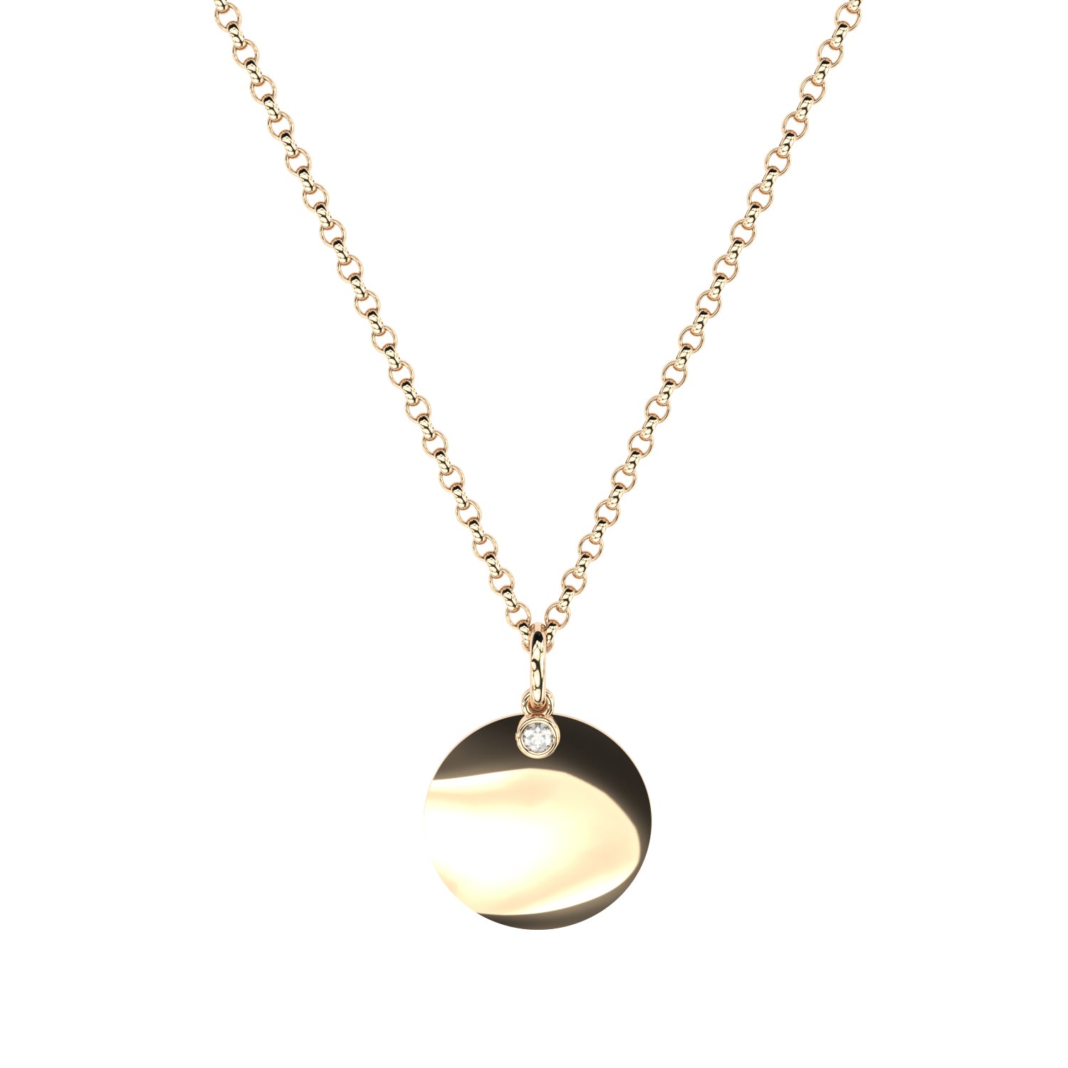 engraved pendant amulet with lab grown diamonds by Formes