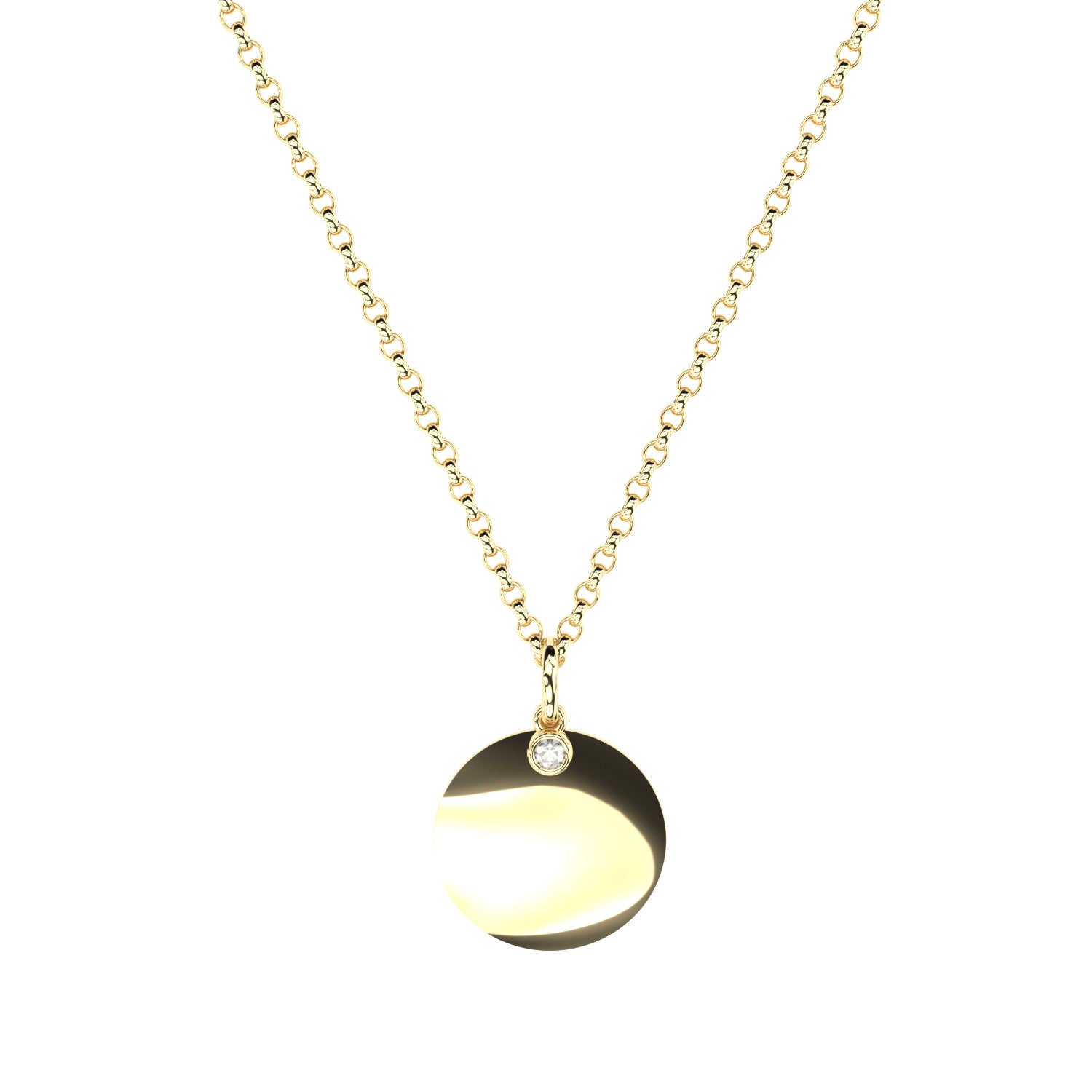 engraved pendant amulet with lab grown diamonds by Formes