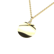 engraved pendant amulet with lab grown diamonds by Formes