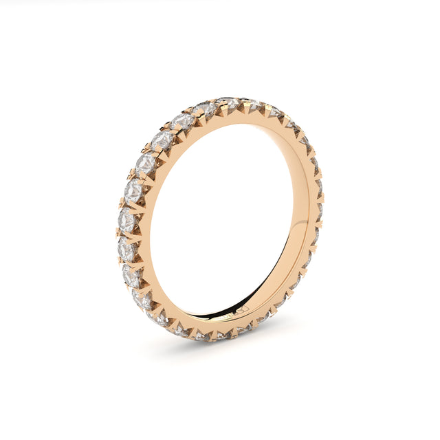 Fine eternity band with Lab grown diamonds by Formes with Justina Jarute