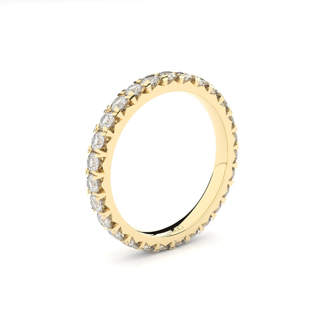 Fine eternity band with Lab grown diamonds by Formes with Justina Jarute