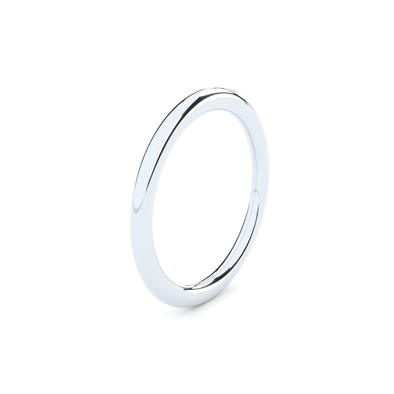 slim oval wedding ring Formes