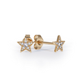 lab grown diamonds star earrings studs