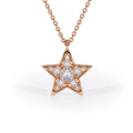lab made diamond star pendant inverted cosmos formes