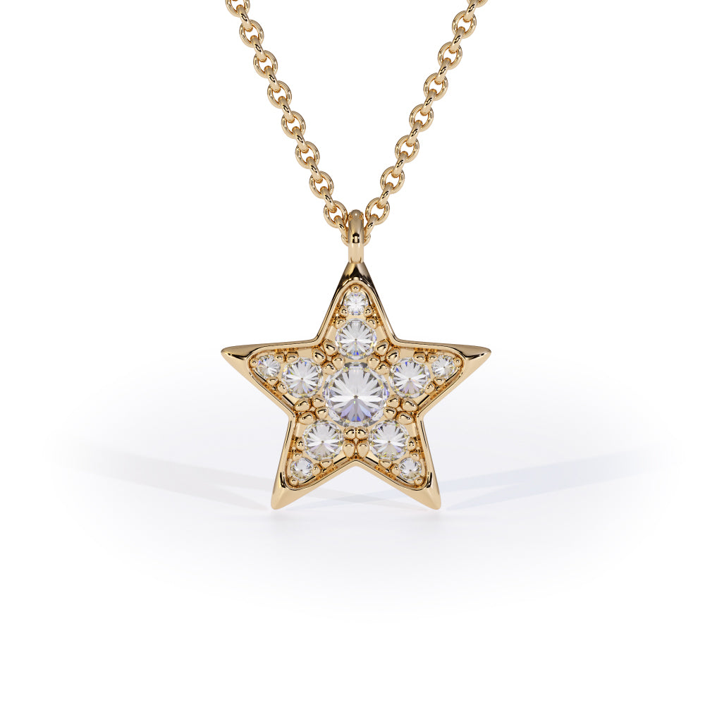 diamond star pendant inverted cosmos formes
