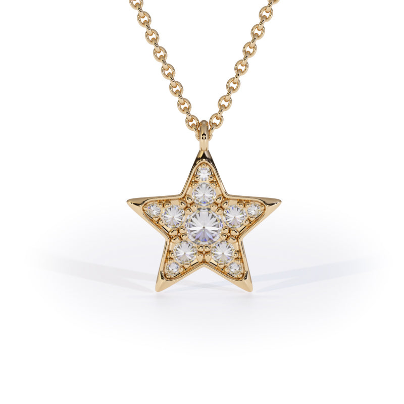 diamond star pendant inverted cosmos formes