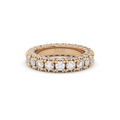 three diamond row eternity band with lab grown diamonds by Formes