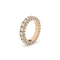 three diamond row eternity band with lab grown diamonds by Formes