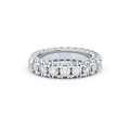 three diamond row eternity band with lab grown diamonds by Formes