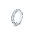 three diamond row eternity band with lab grown diamonds by Formes