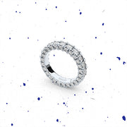 three rows diamond ring