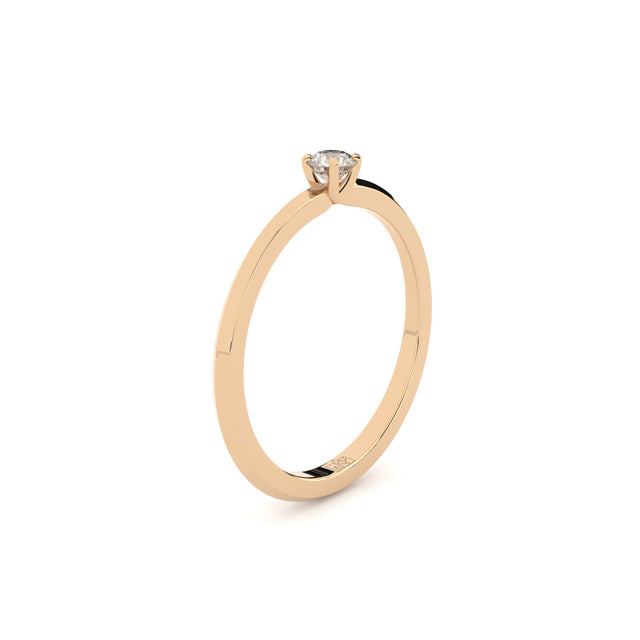 tiny and edgy engagement ring with lab grown diamonds by Formes