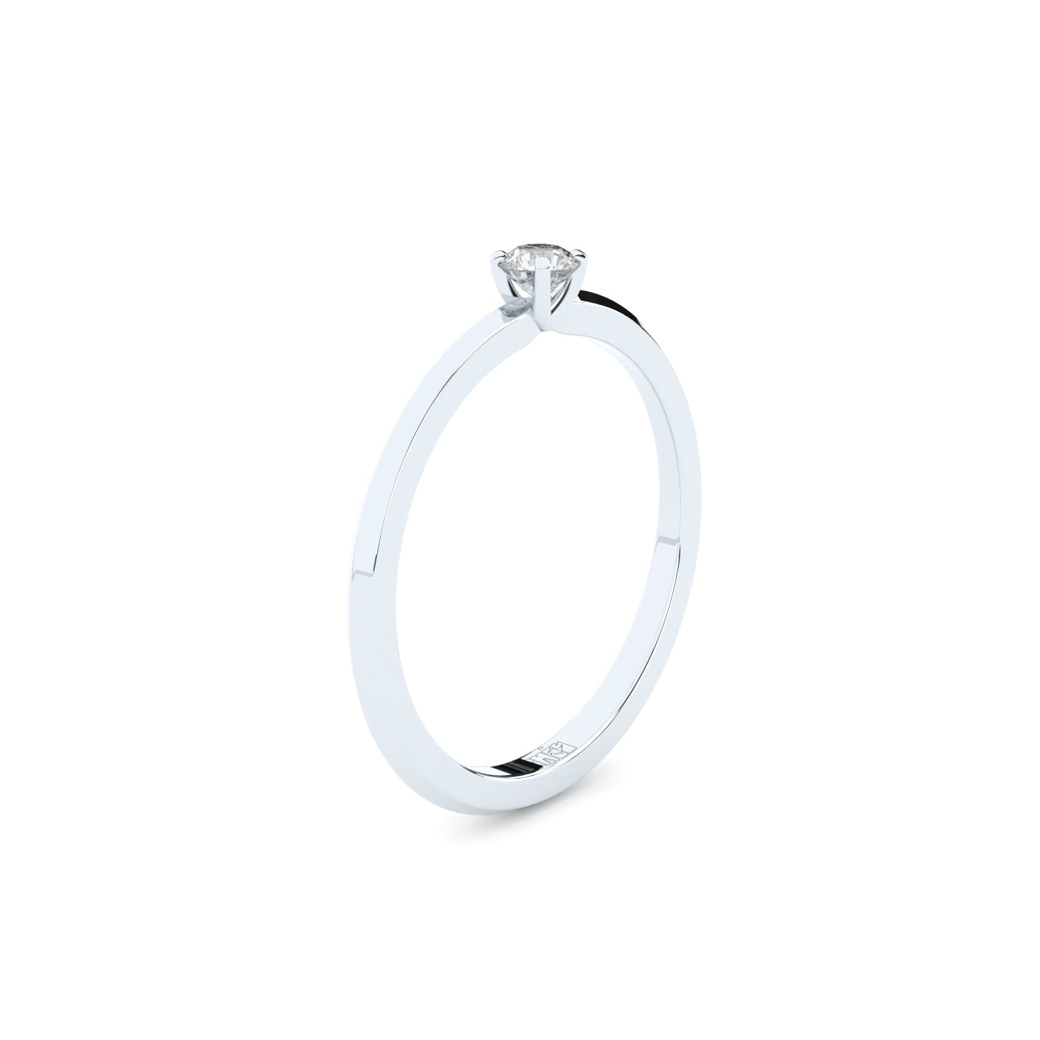 tiny and edgy engagement ring with lab grown or natural diamonds by Formes