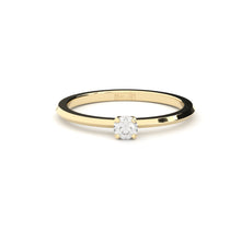 tiny and edgy engagement ring with lab grown or natural diamonds by Formes