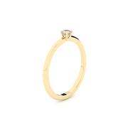 tiny and edgy engagement ring with lab grown or natural diamonds by Formes