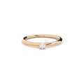 tiny handmade engagement ring with lab grown diamond by Formes