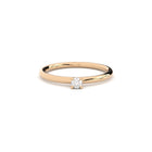 tiny handmade engagement ring with lab grown  or natural diamond by Formes