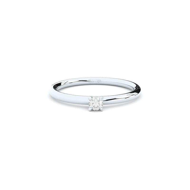 tiny handmade engagement ring with lab grown  or natural diamond by Formes