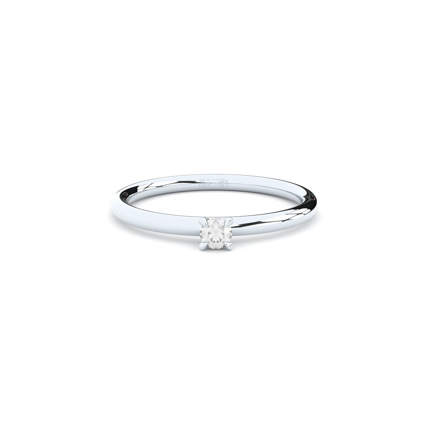DUO PETITE ENGAGEMENT RING, 0,10 CT, WHITE – Formesjewelry.com