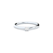 tiny handmade engagement ring with lab grown or natural diamond by Formes