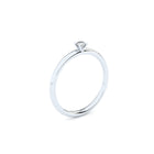 tiny handmade engagement ring with lab grown  or natural diamond by Formes