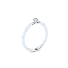 tiny handmade engagement ring with lab grown  or natural diamond by Formes