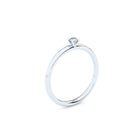 tiny handmade engagement ring with lab grown or natural diamond by Formes
