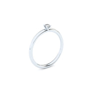 tiny handmade engagement ring with lab grown or natural diamond by Formes