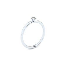 tiny handmade engagement ring with lab grown or natural diamond by Formes