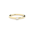 petite engagement ring with lab grown diamonds by Formes