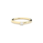 petite engagement ring with lab grown or natural diamonds by Formes