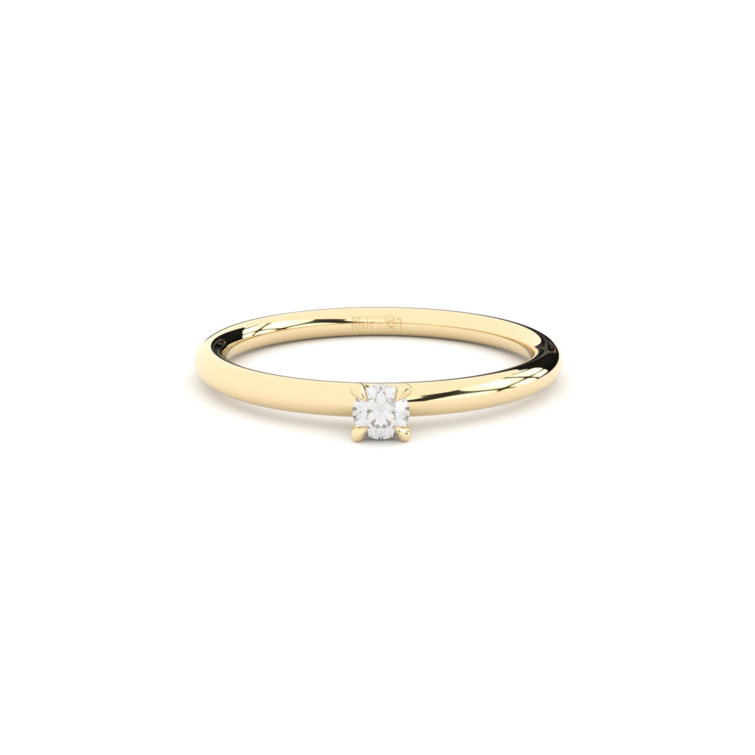 petite engagement ring with lab grown or natural diamonds by Formes