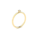petite engagement ring with lab grown or natural diamonds by Formes