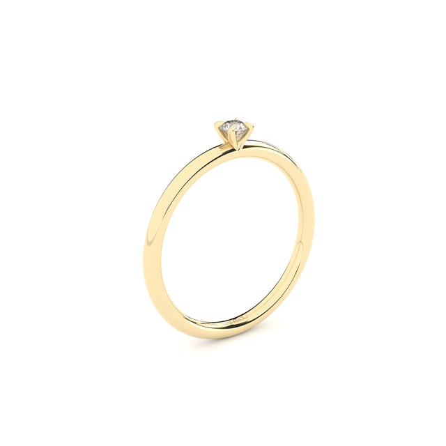 petite engagement ring with lab grown or natural diamonds by Formes