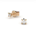 petite ear studs with diamonds by Formes