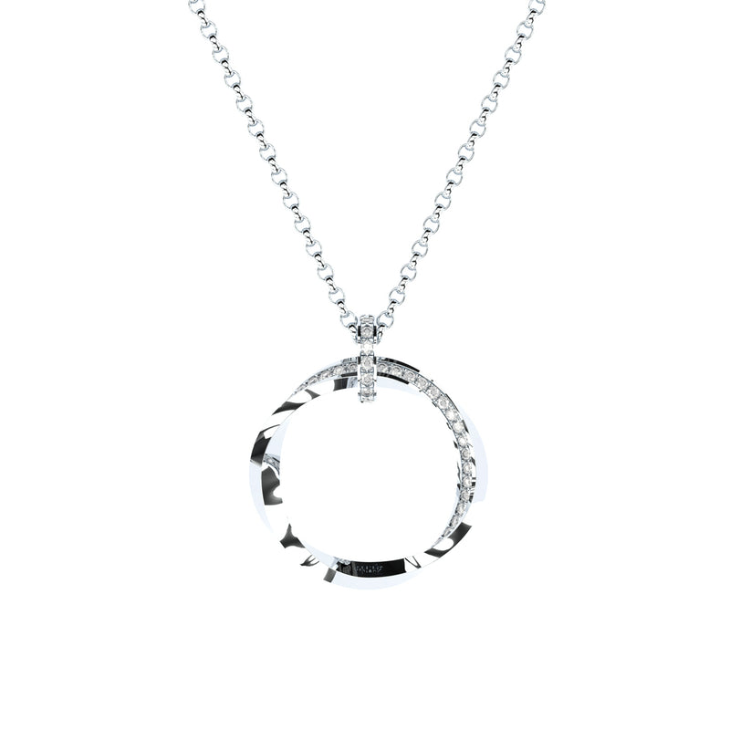 torsion pendant with lab grown diamonds Formes