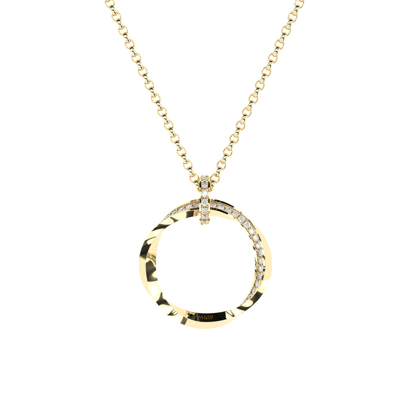 torsion pendant with lab grown diamonds Formes