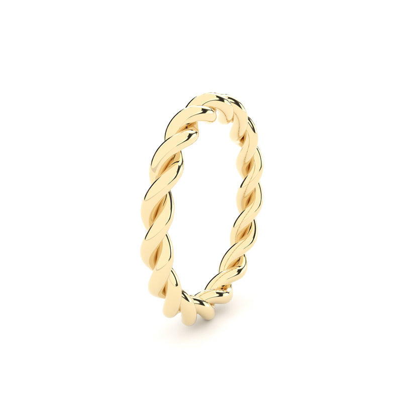 Twisted becoming ring by Formes