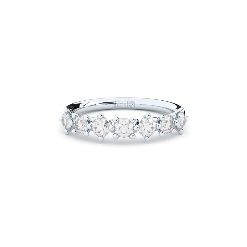 DUO HALF ETERNITY RING, 3 MM with  diamonds by Formes