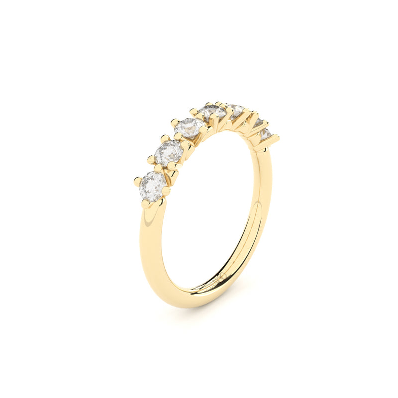 DUO HALF ETERNITY RING, 3 MM with  diamonds by Formes
