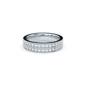 lab grown diamonds wedding ring two rowns pave setting