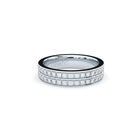 diamonds wedding ring two rows pave setting