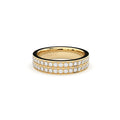 lab grown diamonds wedding ring two rowns pave setting