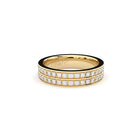 diamonds wedding ring two rows pave setting