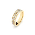 lab grown diamonds wedding ring two rowns pave setting