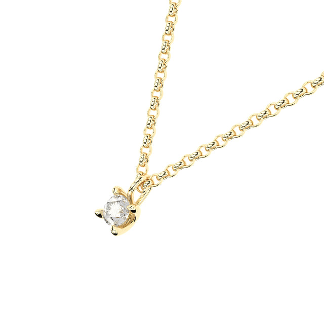 yellow gold diamond pendant by Formes